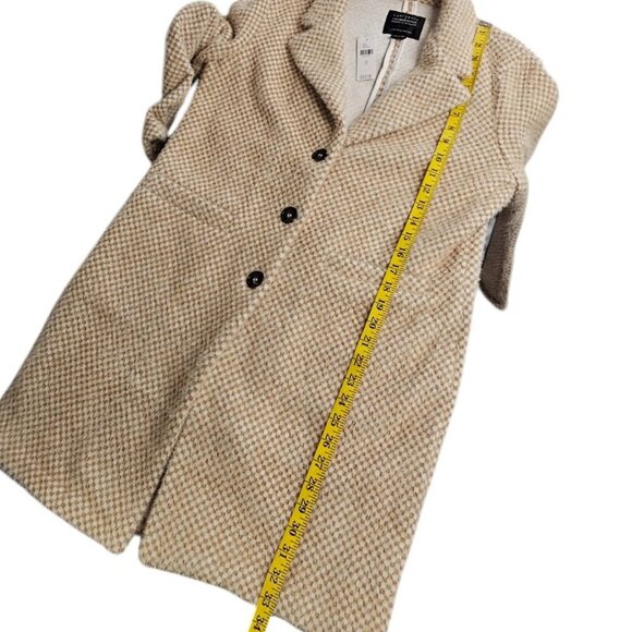 Anthropologie x Sanctuary Hometown Fuzzy Knit Coat, Light Sand, Button Up,Size S - Picture 6 of 8